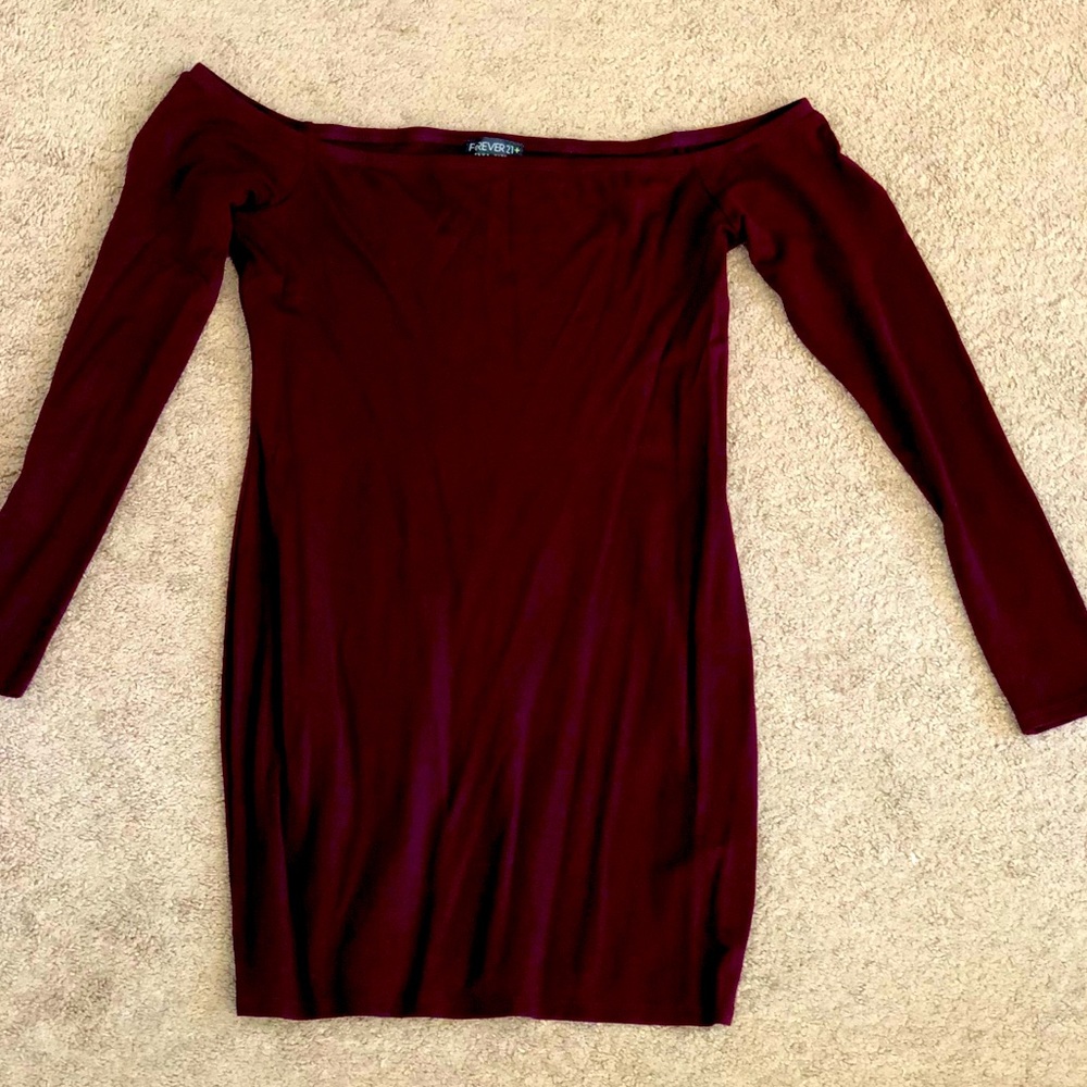 Maroon bodycon dress